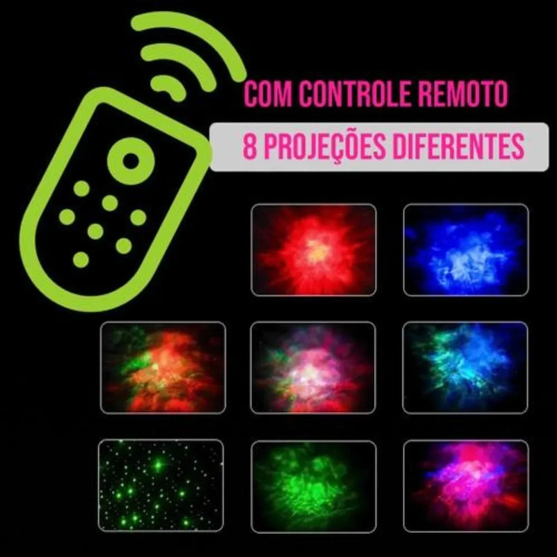 Projetor Astronauta Galaxy Nebulosa Estrelado BiVolt