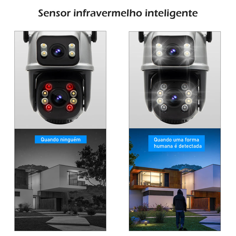 Câmera de Segurança WI-FI Ultra HD - Câmera a Prova D'água com Microfone.